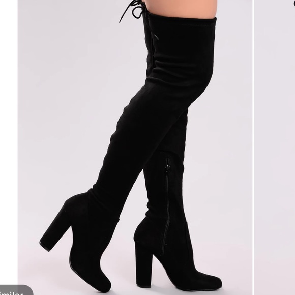 Fashion Nova Shoes Fashion Nova Black Thigh High Boots Poshmark